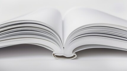 Obraz premium Close-up of the pages of an open book viewed from the side.