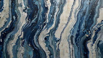 Blue and White Marbled Texture - Serene Elegance in Harmony