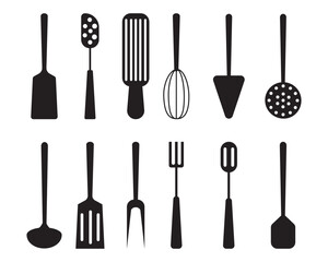 Set of kitchen tools for cooking. Kitchenware realistic set of vector kitchen utensils, cutlery and tools.