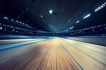 Olympic Velodrome Interior Design and Technology - Empty Track Ready for Racing Events