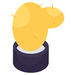 Flat design icon of plant 