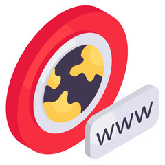 Perfect design icon of world wide web