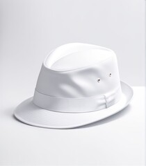 white hat mockup isolated white background.