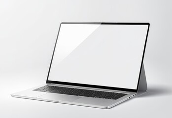 white screen laptop mockup isolated on white background.