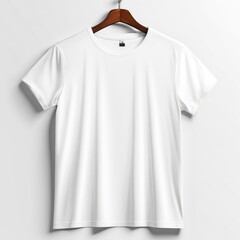 white t-shirt mockup isolated white background
