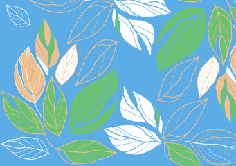 seamless background with leaves