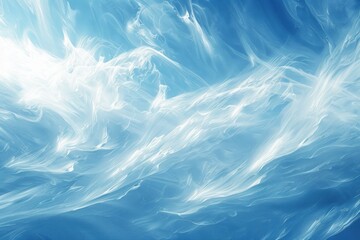 Obraz premium Beautiful blue sky, sunny day and fluffy clouds
