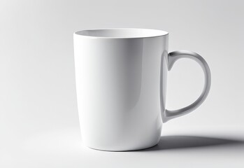 Fototapeta premium white glass mug mockup on white background