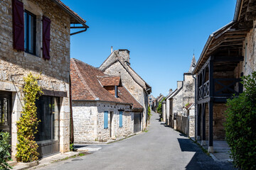 Souillac small market town in Lot department in France, on river Dordogne in agricultural region known for its walnuts, strawberries, houses and streets