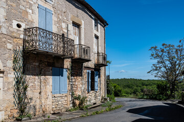 Souillac small market town in Lot department in France, on river Dordogne in agricultural region known for its walnuts, strawberries, houses and streets