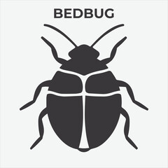 A Distinctive Bedbug Silhouette for Multi-Format Design Projects. Vector Illustration