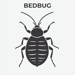 A Distinctive Bedbug Silhouette for Multi-Format Design Projects. Vector Illustration