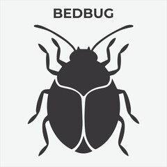 A Distinctive Bedbug Silhouette for Multi-Format Design Projects. Vector Illustration