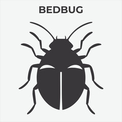 A Clear and Bold Bedbug Silhouette for Versatile Applications. Vector Illustration