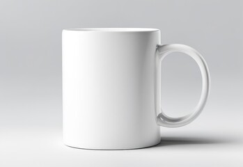 Obraz premium white glass mug mockup on white background