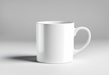 Obraz premium white glass mug mockup on white background