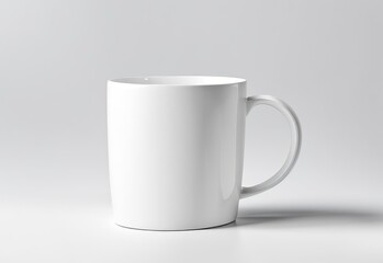 Fototapeta premium white glass mug mockup on white background