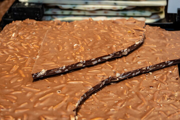 High quality artisanal made swiss chocolate from cocoa butter with different fillings