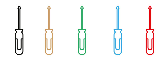 Handy Screwdriver Icon for Construction, DIY Toolkits, and Home Repairs