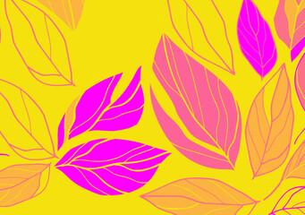 seamless pattern with autumn leaves