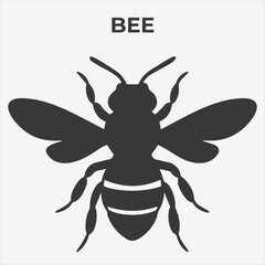 A Distinctive Bee Silhouette for Multi-Format Design Projects. Vector Illustration