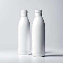 white bottle mockup isolated white background