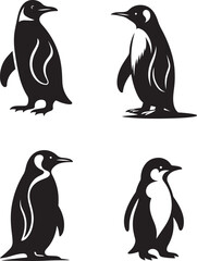 Naklejka premium penguin on a illustration