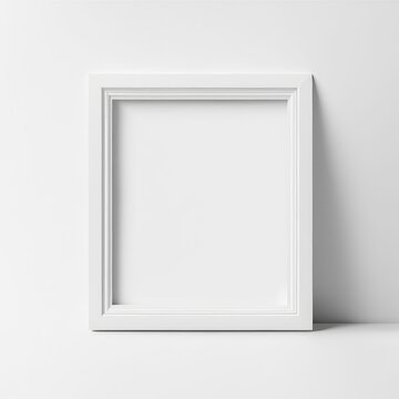 white polaroit frame mockup isolated on white background