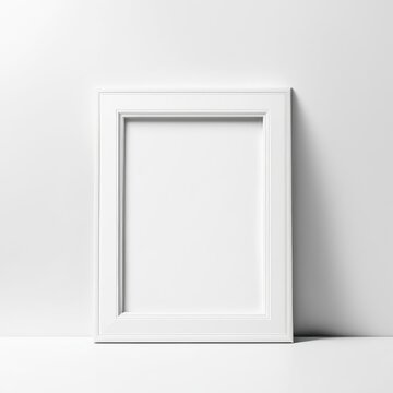white polaroit frame mockup isolated on white background