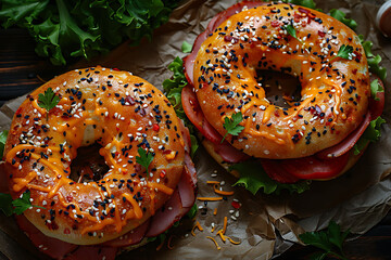 bagels with sesame seeds
