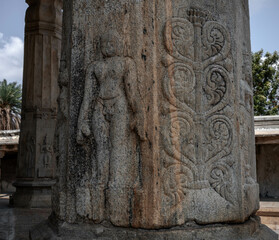 Lord Yoga Narasimha Temple and Kalyani Big Pond at Melkote. India.
