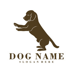 Beagle dog logo concepts - isolated outlined vector illustration