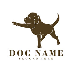 Beagle dog logo concepts - isolated outlined vector illustration