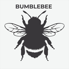 A Clear and Bold Bumblebee Silhouette for Versatile Applications. Vector Illustration