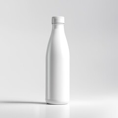 white bottle mockup isolated white background