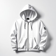white jacket mockup isolated white background