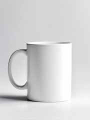 Obraz premium white glass mug mockup on white background