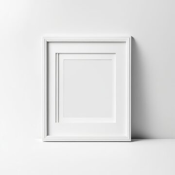 white polaroit frame mockup isolated on white background
