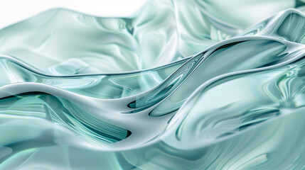 Abstract Fluid Glass Shapes with Vibrant Colors in a Futuristic Design