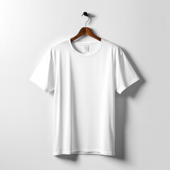 white t-shirt mockup isolated white background