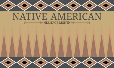 Native American Heritage Month. Native American Day Background Design. Suitable to use on Native American day event on United States of America.
