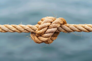 Fototapeta premium Detailed shot of knotted rope