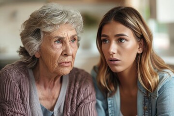 Two people facing the camera conversing