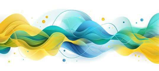 Geometric Elements Design in Blue, Green, and Yellow