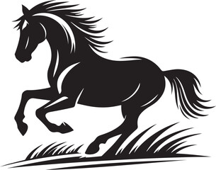 Horse silhouette isolated on white