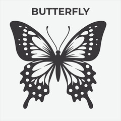 A Distinctive Butterfly Silhouette for Multi-Format Design Projects. Vector Illustration