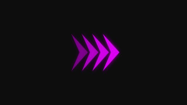 Arrow loop animation direction concept.Colorful arrow icon concept.Arrow direction sign animation