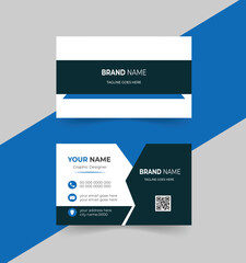 Clean professional business card template, visiting card, business card template. horizontal simple clean template vector design, layout in rectangle size.