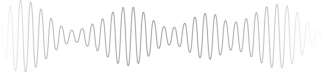 Set of radio Wave icon. Monochrome simple sound wave on transparent background. Vector sound wave icon. Music player sound bar. Record interface. Equalizer icon with soundwave line. 888