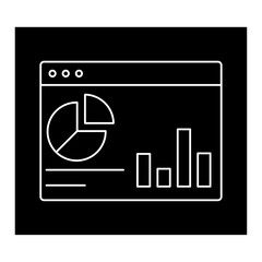 Real-Time Analytics Dashboard for Business Insights, Interactive Data Visualization and Performance Tracking Dashboard icon illustration